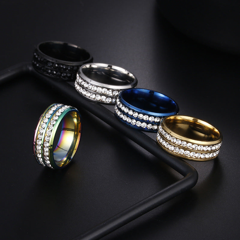 Jewelry Fashion Geometric 201 Stainless Steel Artificial Gemstones Gold Plated