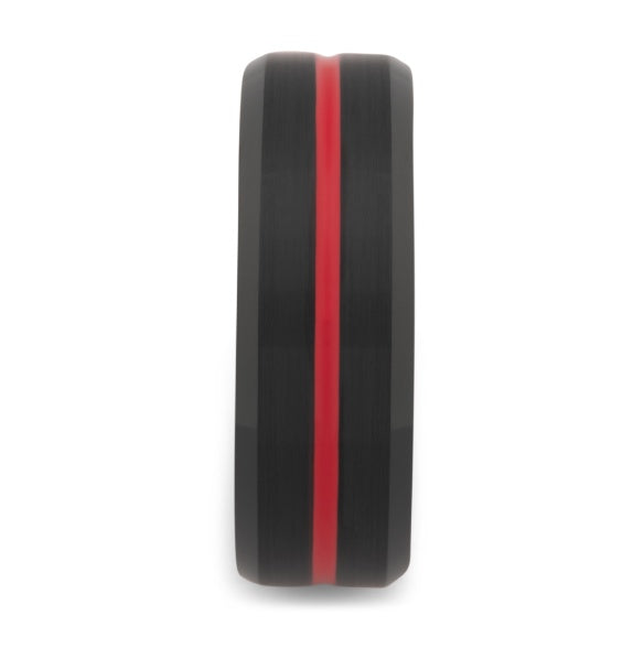 Fire Stripe Tungsten Carbide Ring