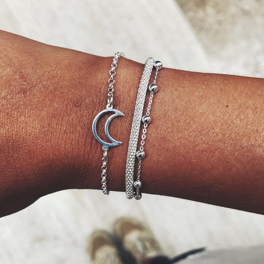 Qianraq Cross Border For Hand Anklet, Jewelry Stylish Personality Moon Bracelets Three Piece Set Of Anklet