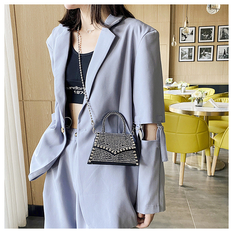 medium pu leather square bag