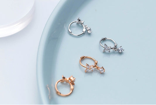 Diamond butterfly earrings