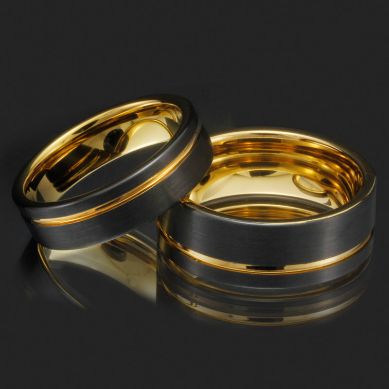 Fashionable Tungsten Steel Couple Ring