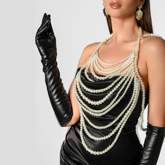 Amazing Multi-layer Pearl Body Chains, Pearls