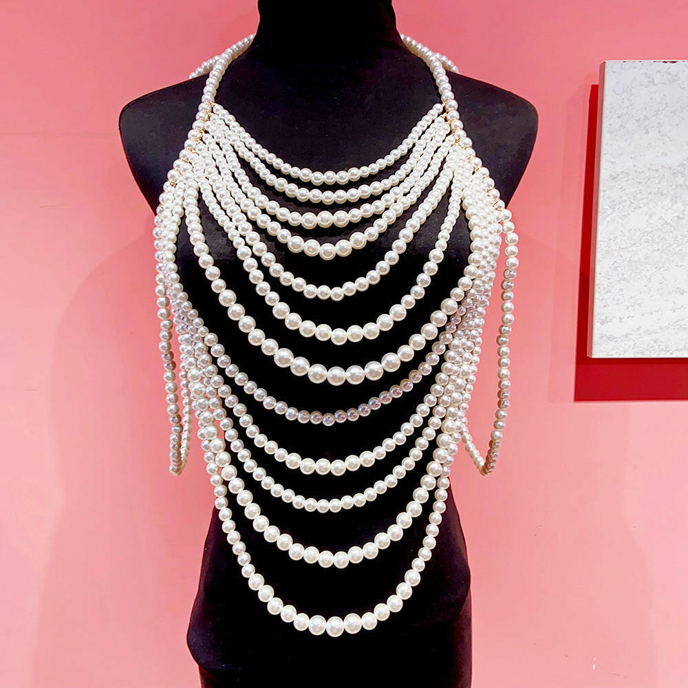 Amazing Multi-layer Pearl Body Chains, Pearls