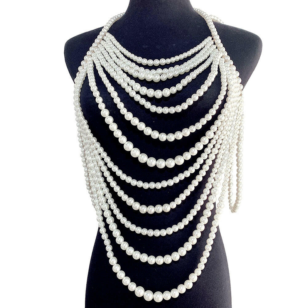 Amazing Multi-layer Pearl Body Chains, Pearls