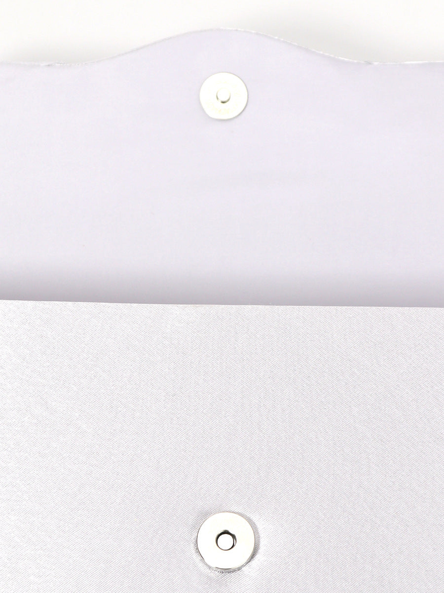 Black Silver Rose Red Nylon Solid Color Square Evening Bags