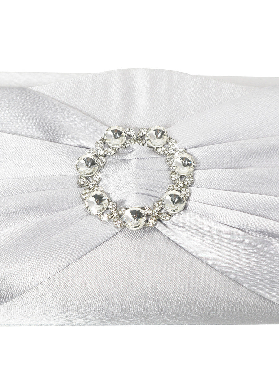 Black Silver Rose Red Nylon Solid Color Square Evening Bags