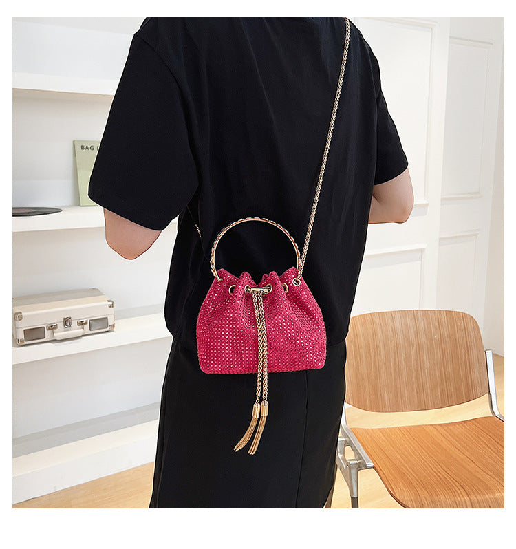 women's small pu leather fashion bucket bag