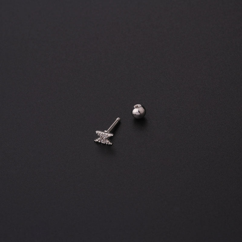 Ear Cartilage Rings & Studs Geometric 316L Stainless Steel Copper Plating