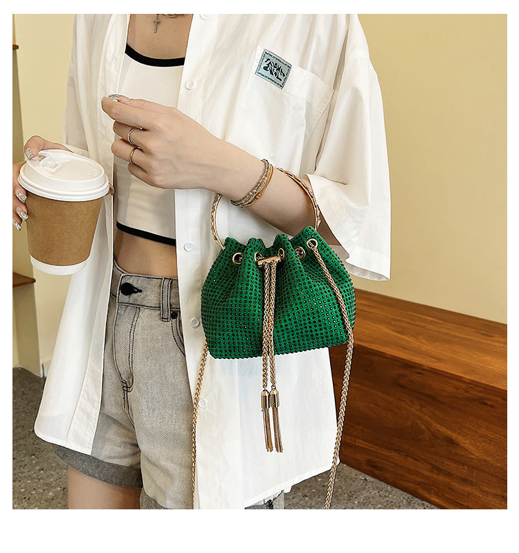 women's small pu leather fashion bucket bag