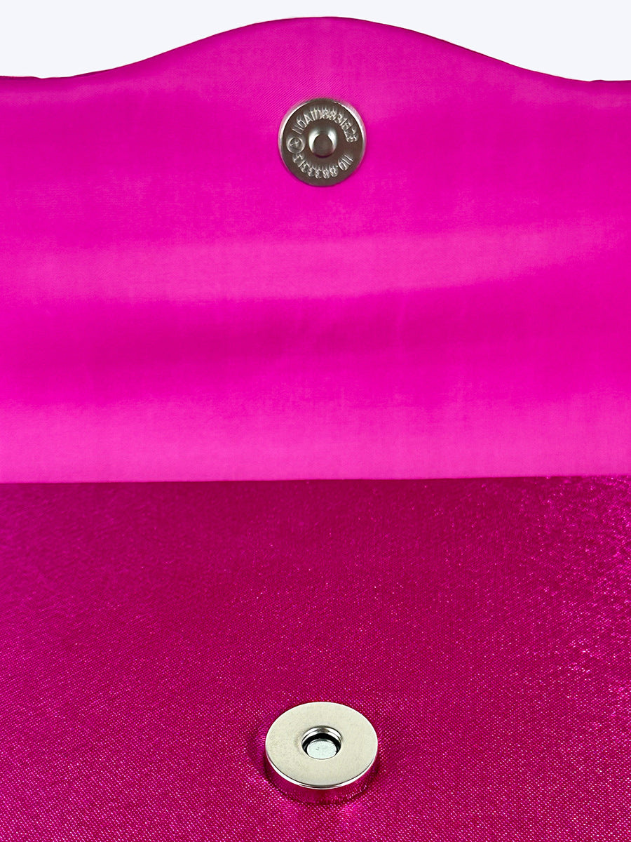 Black Silver Rose Red Nylon Solid Color Square Evening Bags