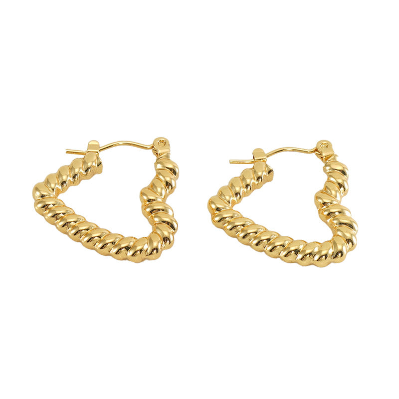 1 Pair Basic Classic Style Geometric Plating 304 Stainless Steel 18K Gold Plated Hoop Earrings