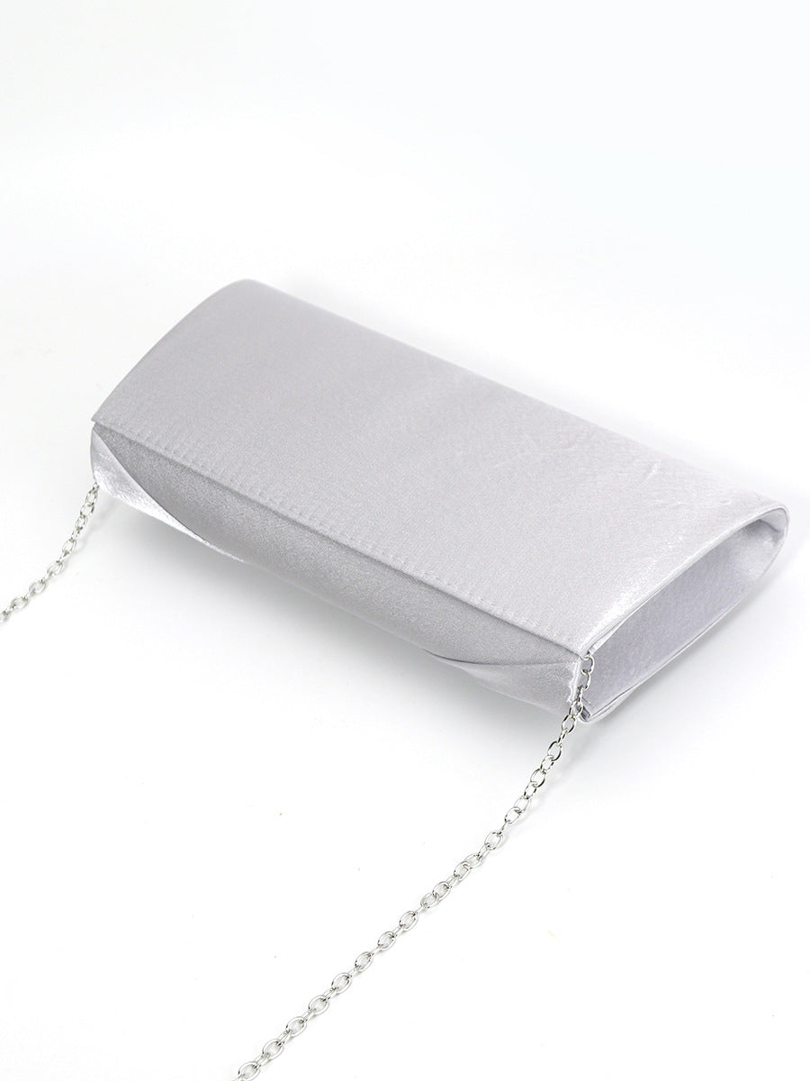 Black Silver Rose Red Nylon Solid Color Square Evening Bags