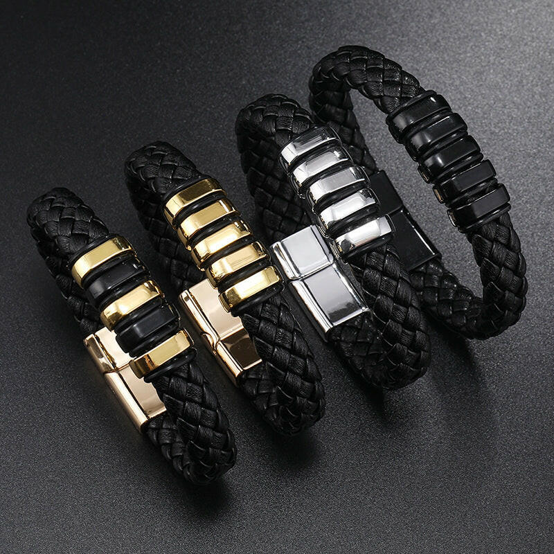 Hand Woven Multi-layer Leather Bracelet Wrist Ring