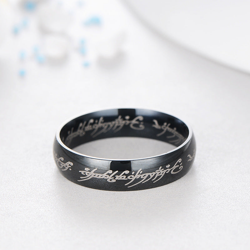 Titanium Steel Lord Of The Rings Couple Ring