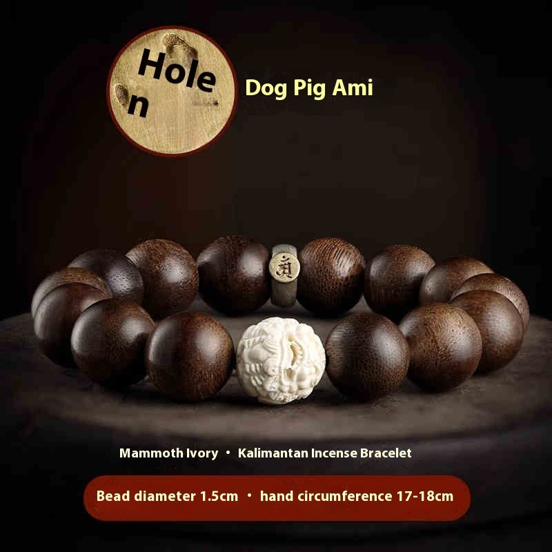 Agarwood Bracelet Mammoth Ivory Women's Buddha Bracelet