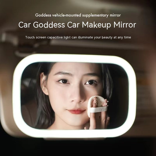 CAR MAKE UP MIRROR WITH LED LIGHTS