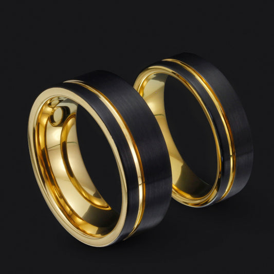 Fashionable Tungsten Steel Couple Ring