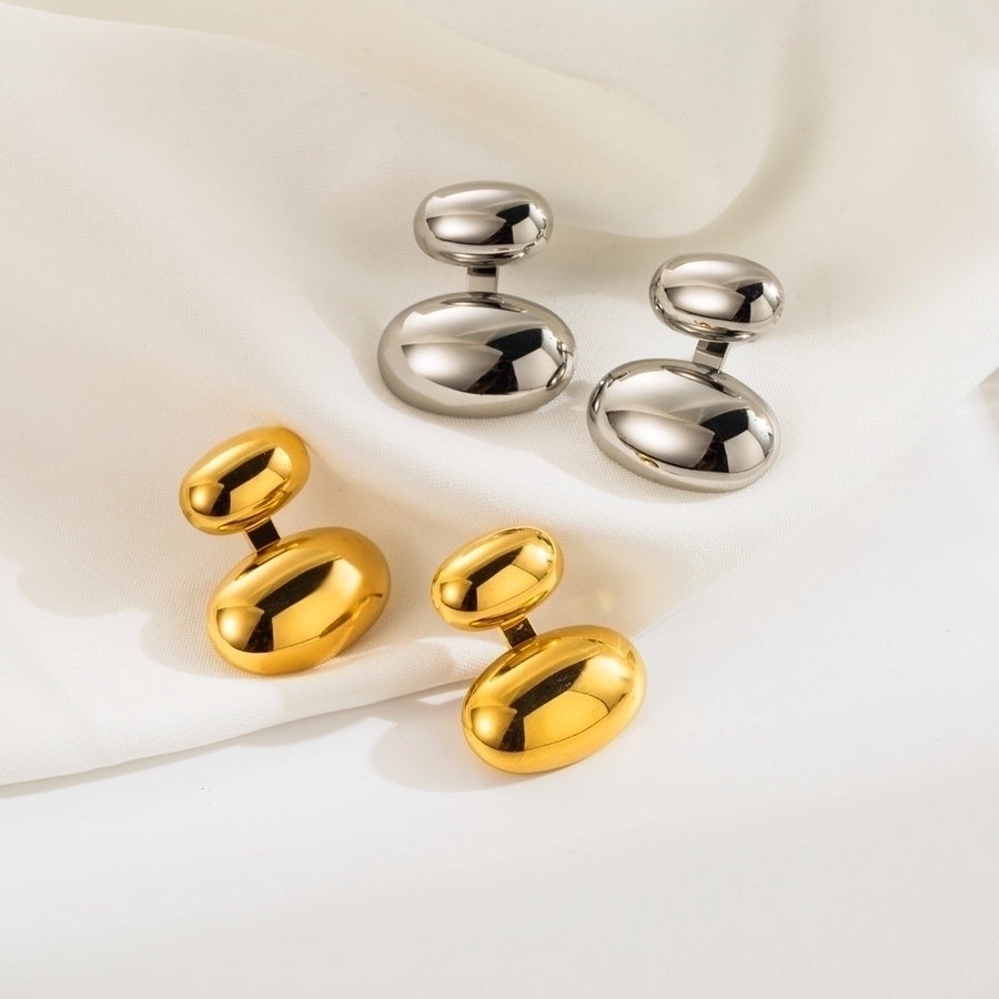 1 Pair IG Style Simple Style Geometric Plating 304 Stainless Steel Ear Studs