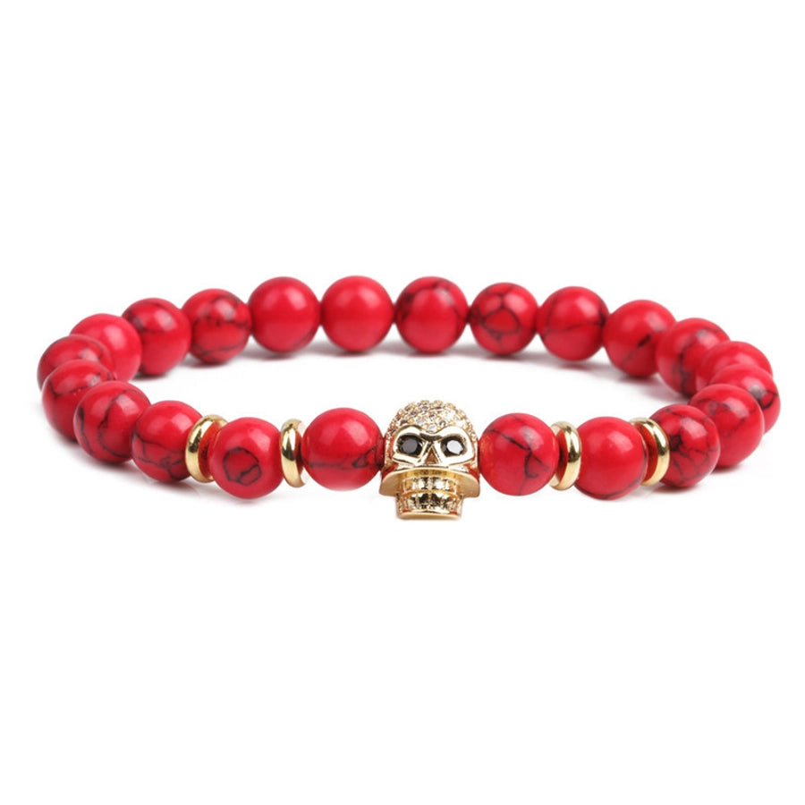 Fashion Skull natural stone No Inlaid Bracelets In Bulk