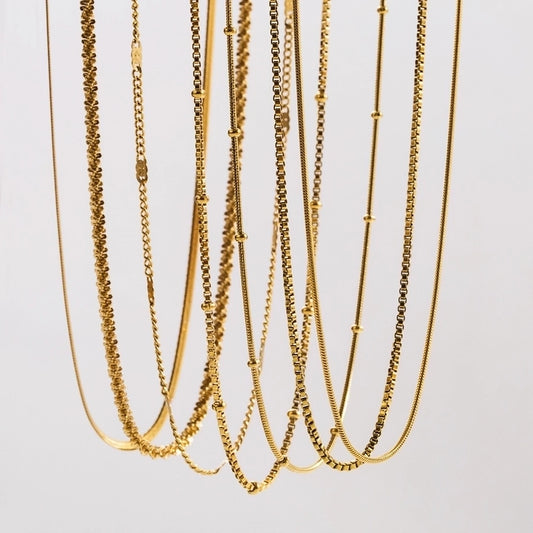 Jewelry Casual Simple Style Solid Color 304 Stainless Steel Plating Necklace