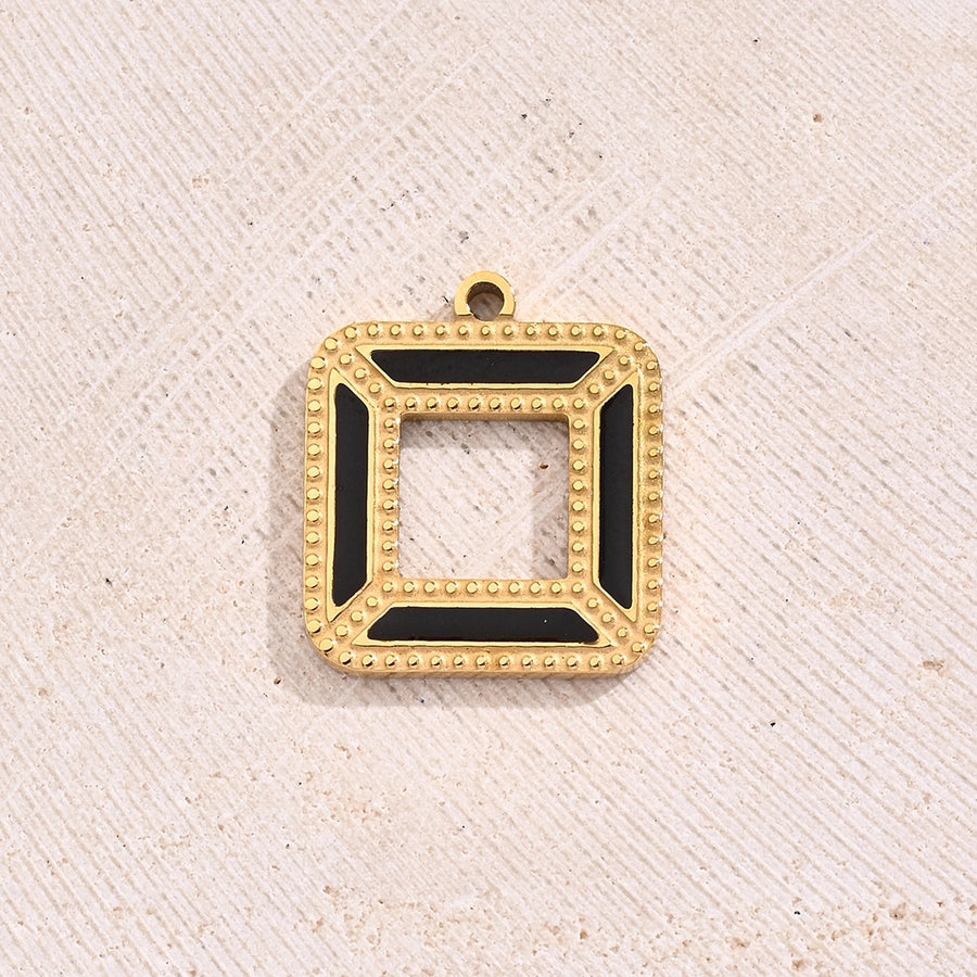 1 Piece 13.5x18mm 16x10mm 17x15mm Hole 1~1.9mm Hole 3~3.9mm 304 Stainless Steel Glass 18K Gold Plated Lips Round Polished Jewelry Accessories Pendant