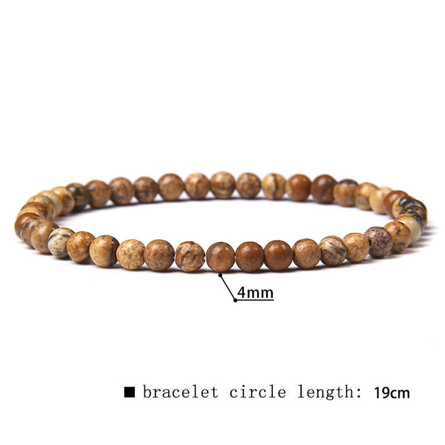 simple style marble natural stone beaded bracelets