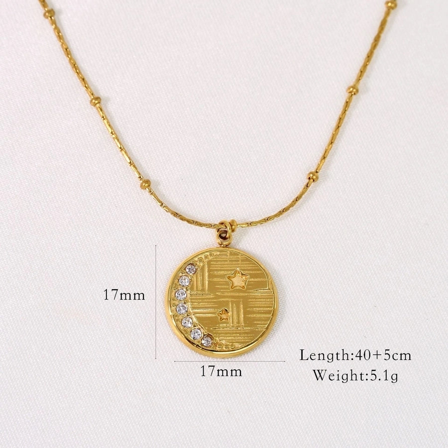 natural stone Titanium Steel IG Style Simple Style Inlay Geometric Natural Stone Rings Necklace