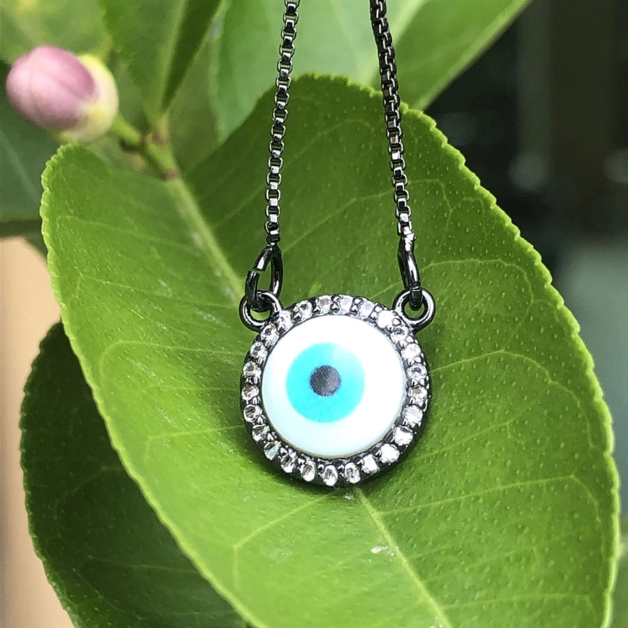 Copper Plating Devil's Eye Pendant Necklace