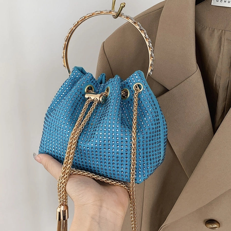 women's small pu leather fashion bucket bag