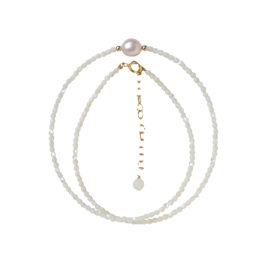 simple style geometric freshwater pearl necklace