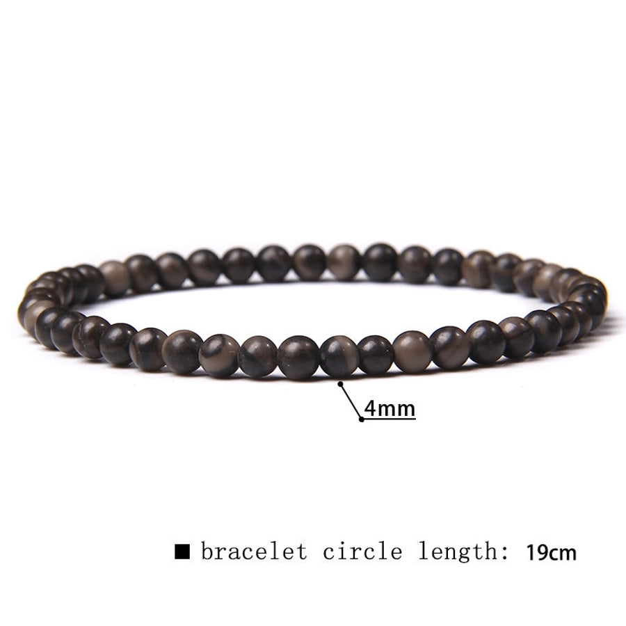 simple style marble natural stone beaded bracelets