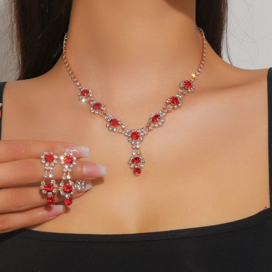 Elegant Luxurious Queen Geometric Alloy Rhinestones Silver Plated Women's