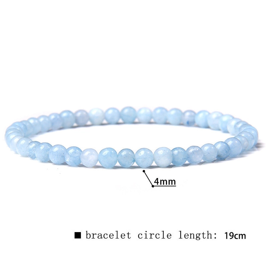 simple style marble natural stone beaded bracelets