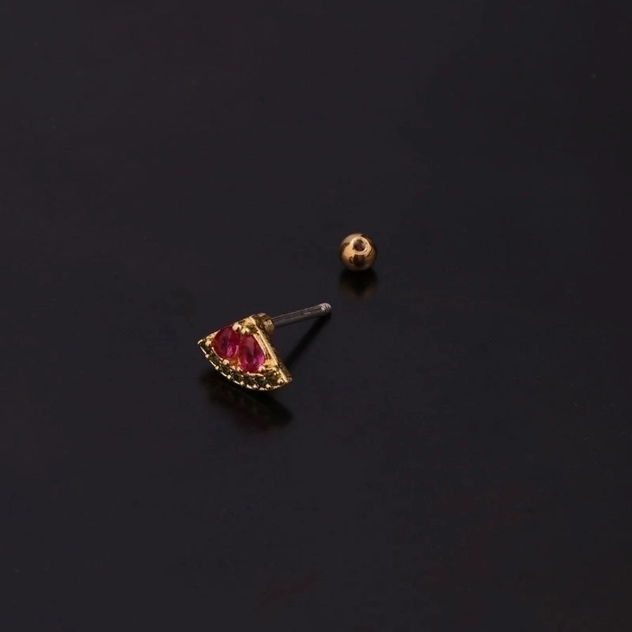 Ear Cartilage Rings & Studs Fruit 316L Stainless Steel Copper Inlaid Zircon