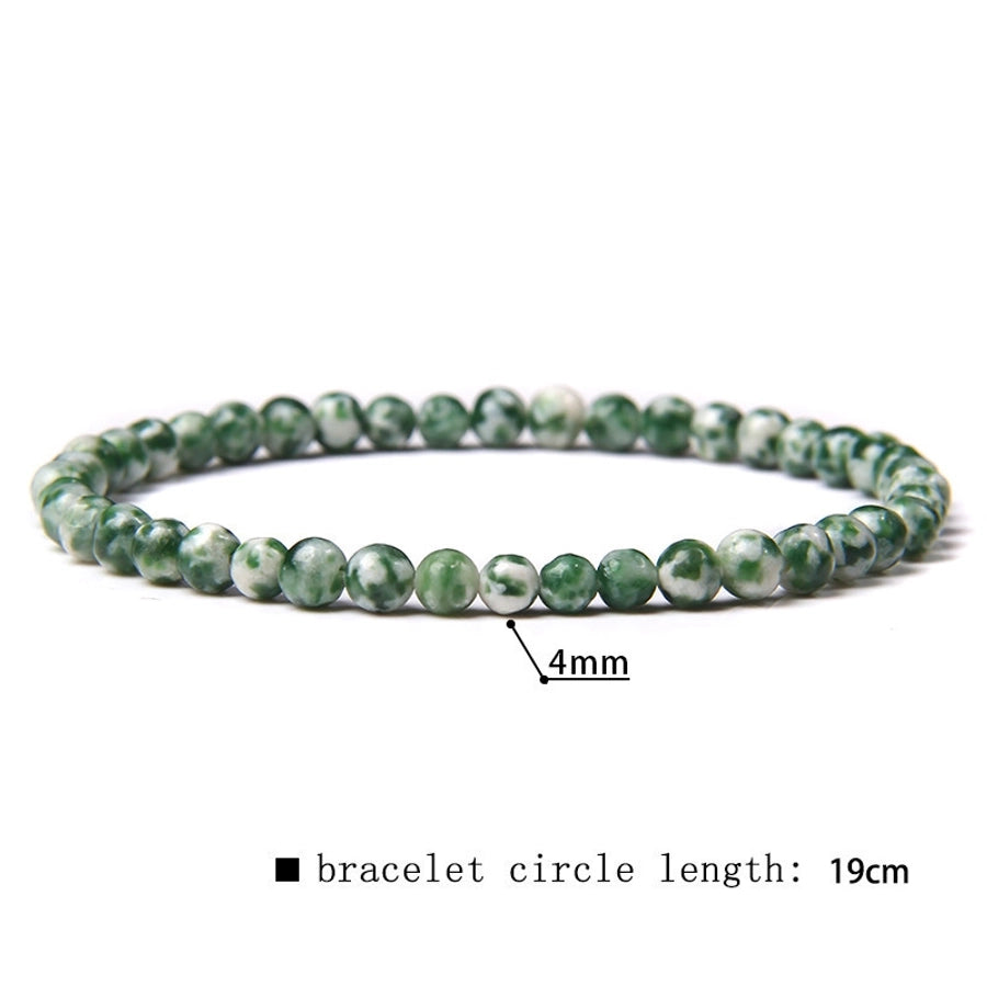 simple style marble natural stone beaded bracelets