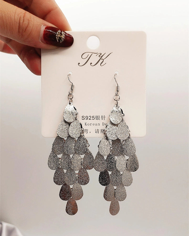 1 pair elegant star tassel heart shape inlay alloy artificial pearls rhinestones glass earrings