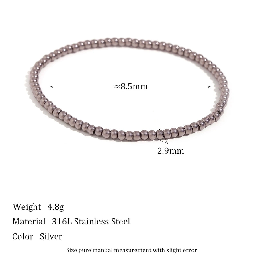 Fashion Round 304 Stainless Steel 18K Gold Plated Bracelets In Bulk