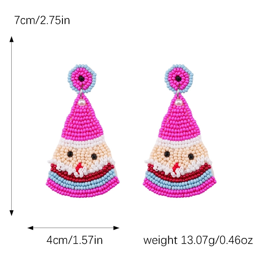 simple style classic style christmas tree inlay plastic cloth glass rhinestones silver plated drop earrings