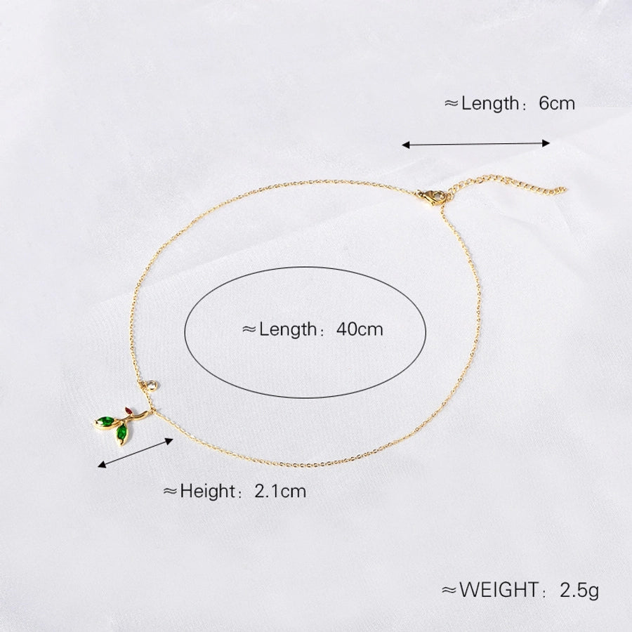 Jewelry Elegant Luxurious Fish Tail 304 Stainless Steel Rhinestones 18K Gold Plated Plating Inlay Pendant Necklace
