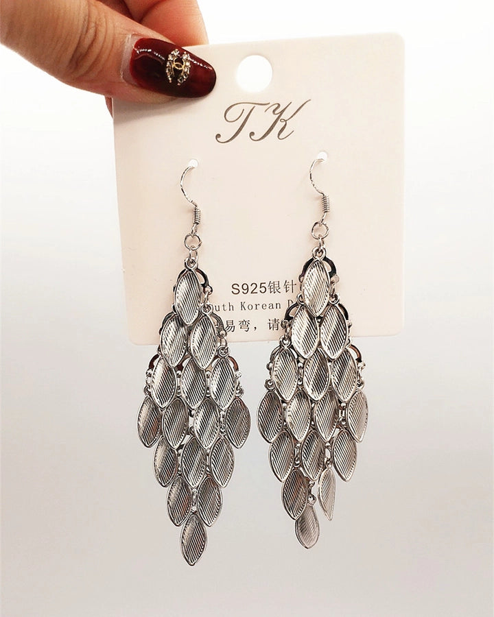 1 pair elegant star tassel heart shape inlay alloy artificial pearls rhinestones glass earrings