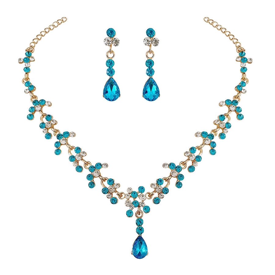 Simple Style Heart Shape Zinc alloy Inlay Artificial Crystal Women'S Jewelry Set