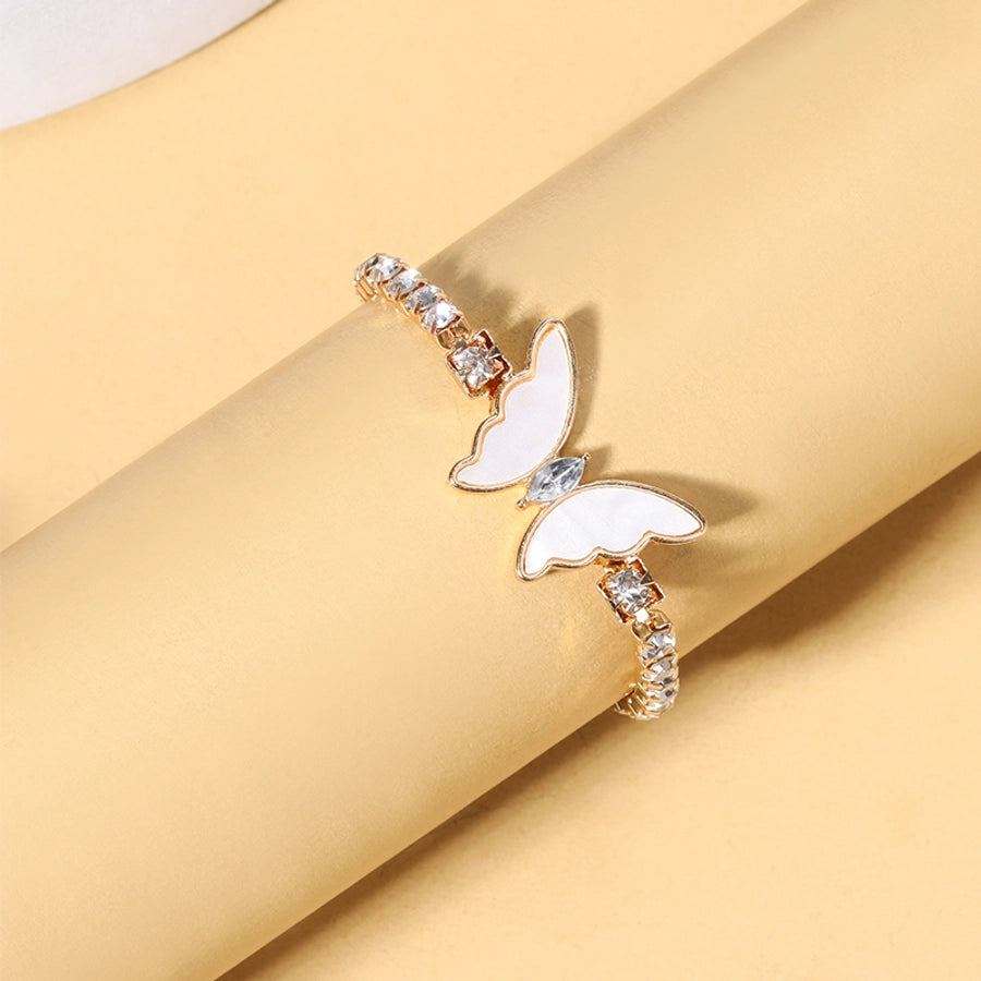 fashion butterfly alloy rhinestones women's bracelets
