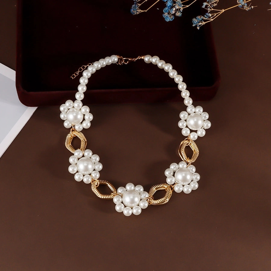 Elegant Retro Korean Style Round Plastic Necklace