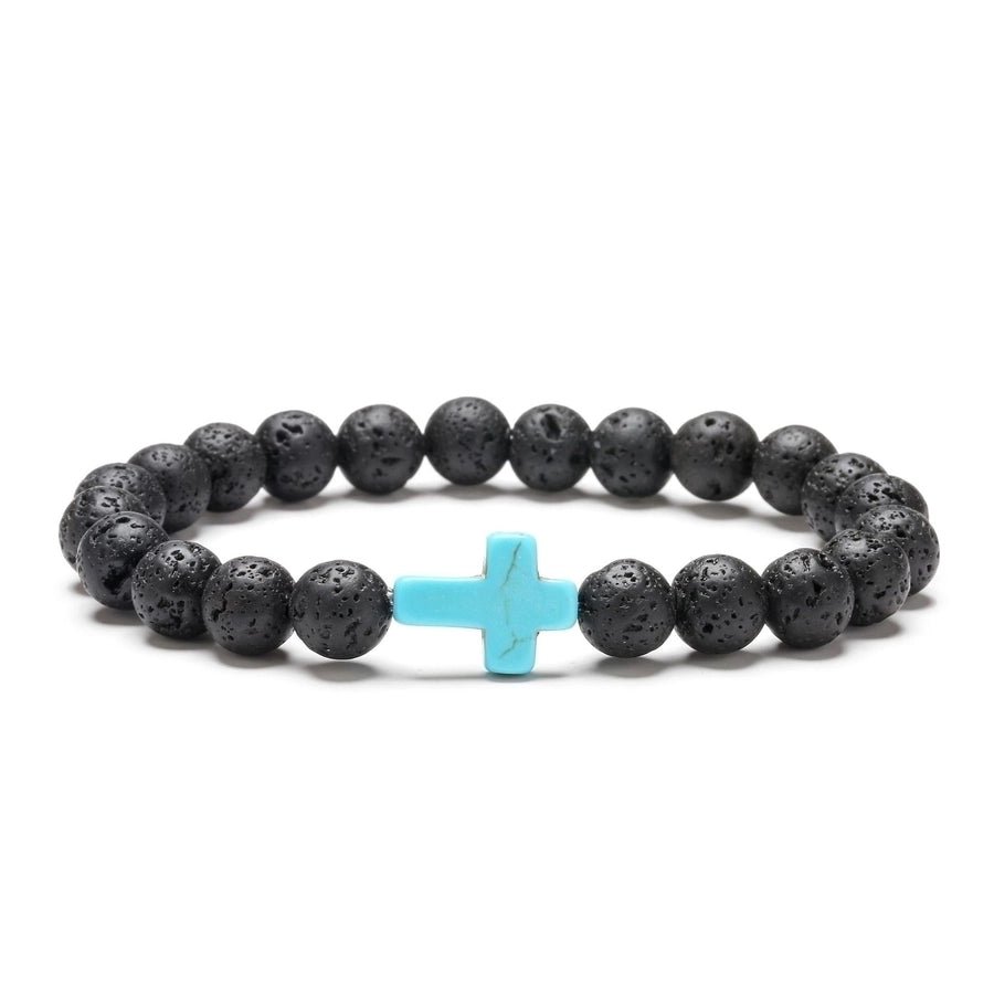 alloy fashion cross bracelet (red pine) nhyl0582-red-pine