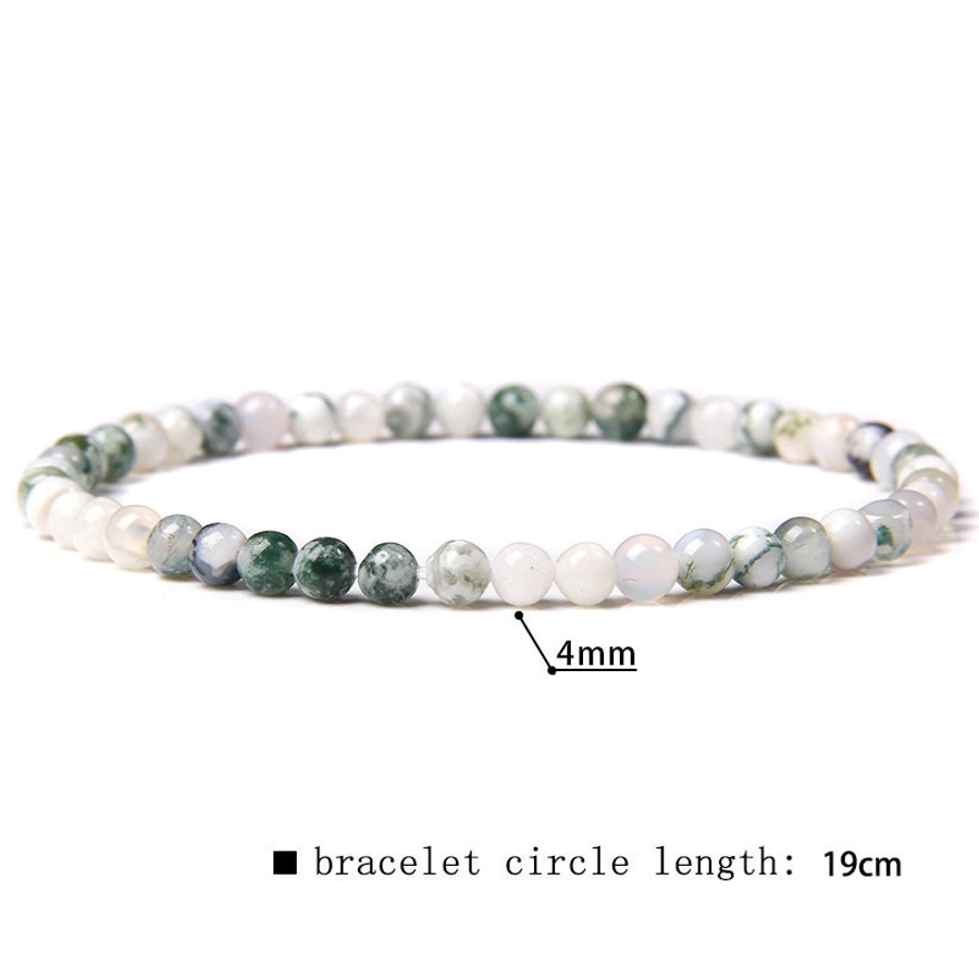 simple style marble natural stone beaded bracelets