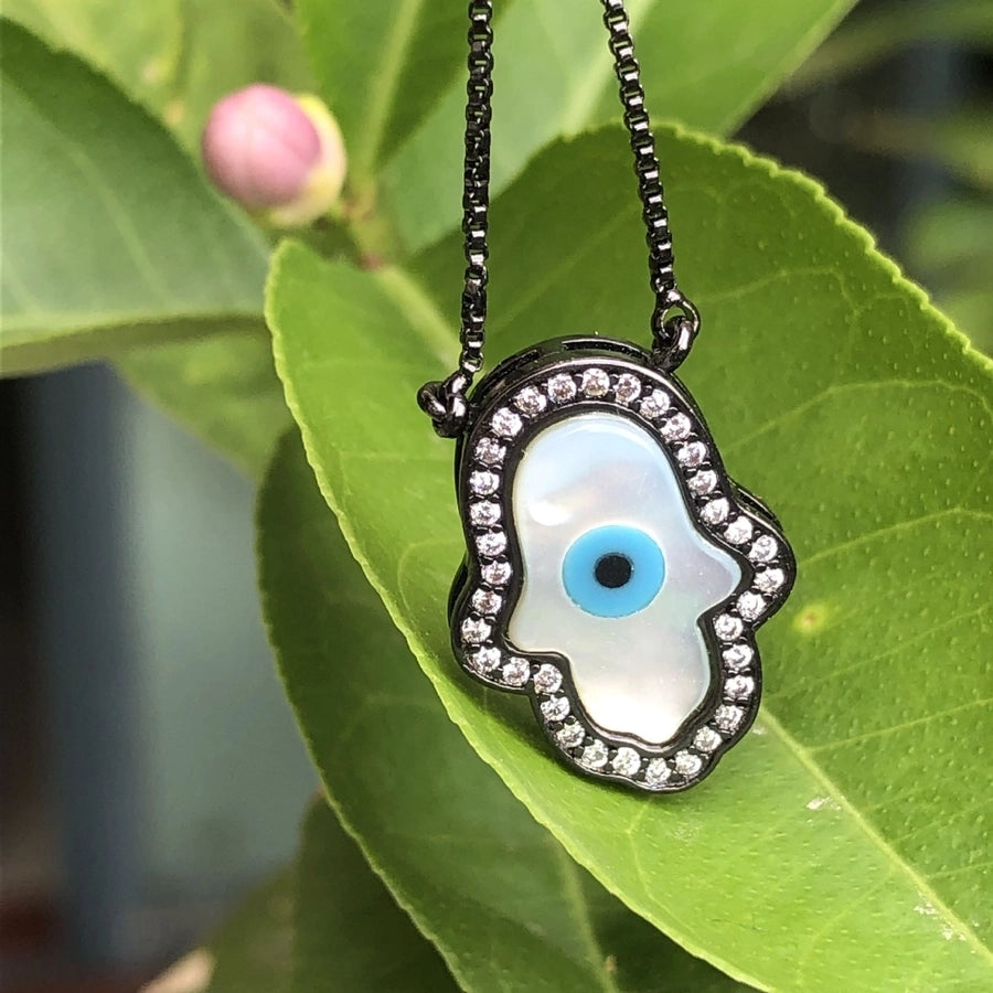 Copper Plating Devil's Eye Pendant Necklace