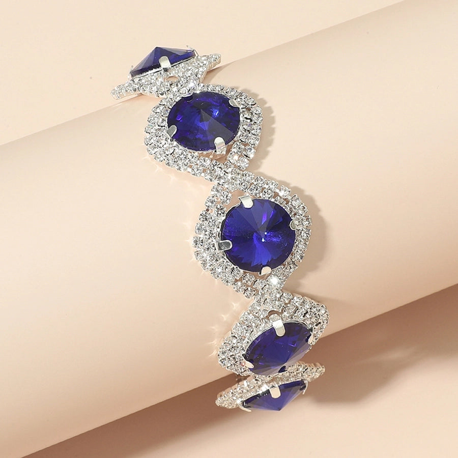 Glam Luxurious Fashion Artificial Gemstones Artificial Gemstones  Chain & Link Bracelets