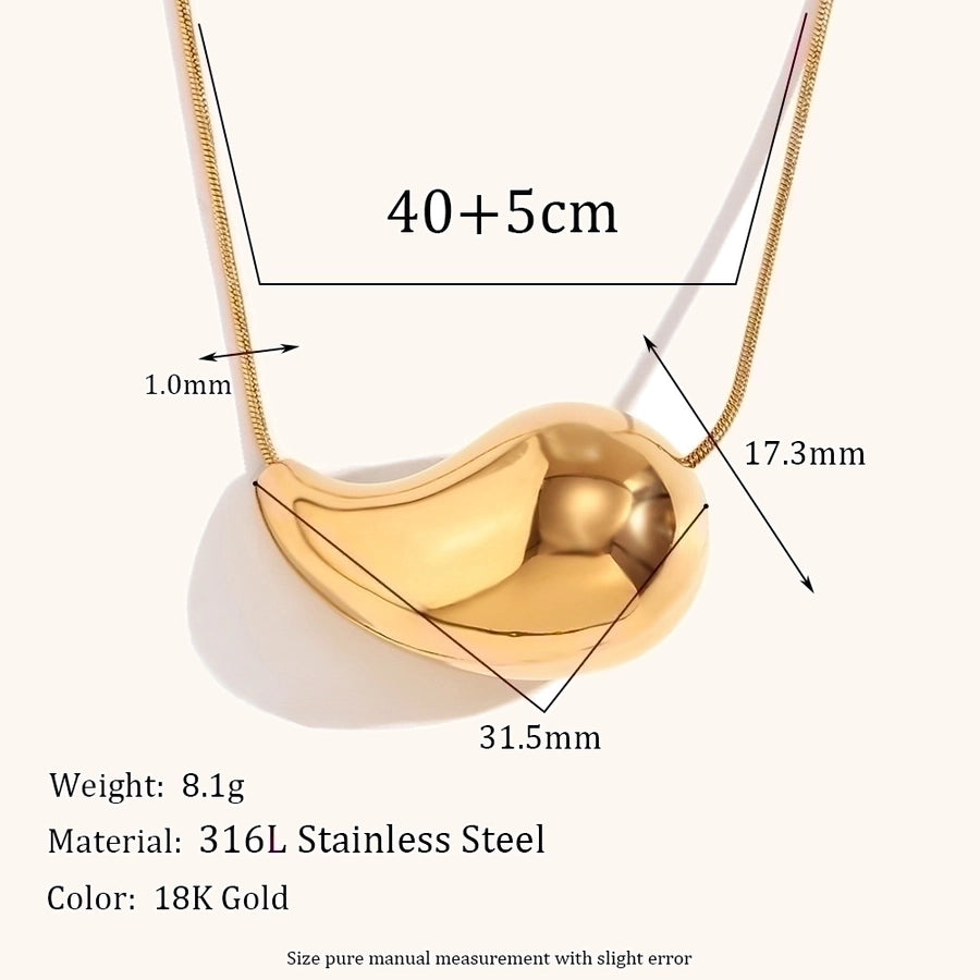 1 Pair Simple Style Water Droplets Plating 304 Stainless Steel 18K Gold Plated Ear Studs
