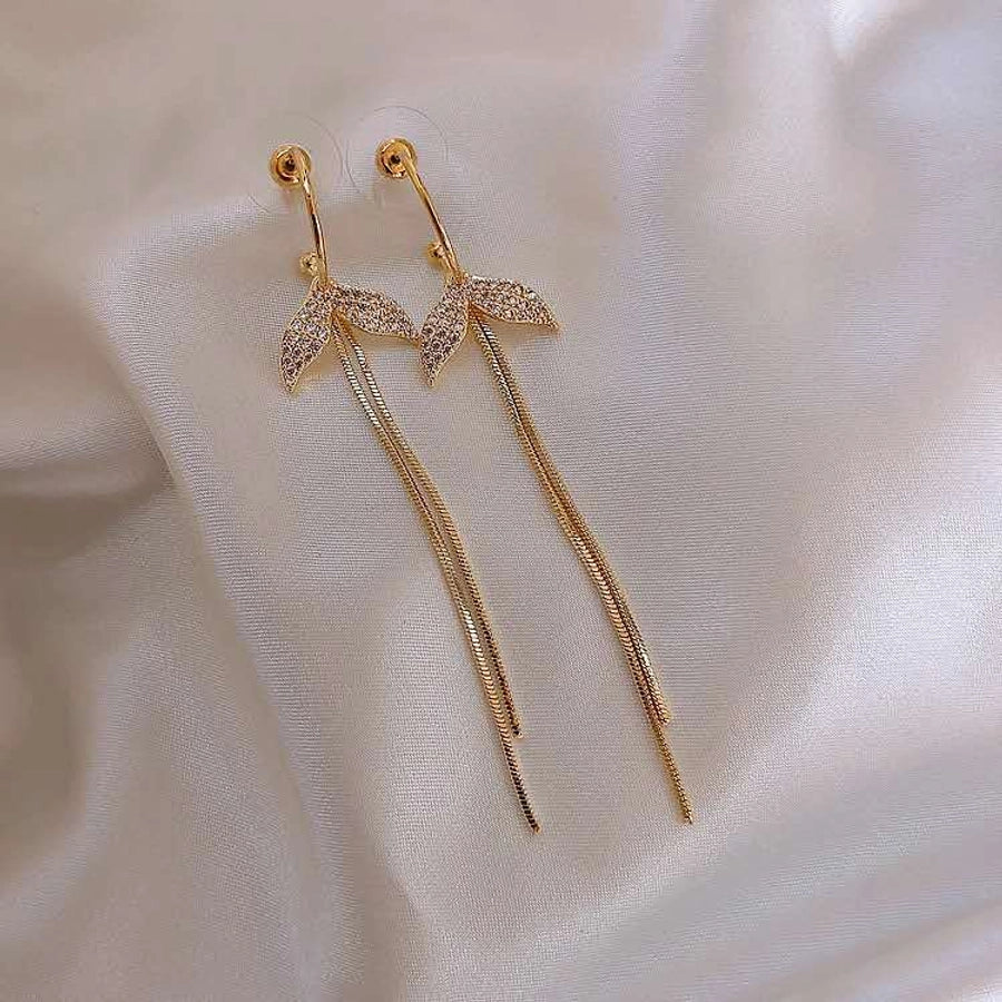 1 pair elegant star tassel heart shape inlay alloy artificial pearls rhinestones glass earrings